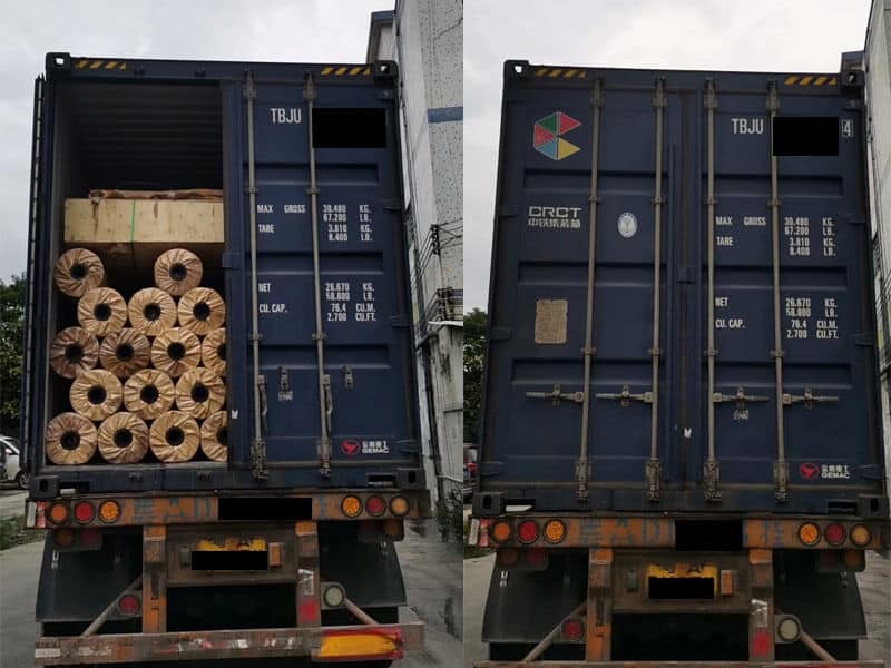 完成装柜封门留底