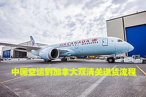 中国到加拿大空运双清到门操作流程图2023