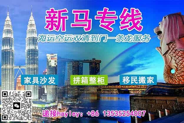 国内至新加坡/马来西亚海运空运双清