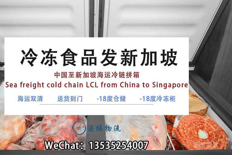 1吨冷冻食品可以发新加坡吗？新加坡冷链海运拼箱多少钱？