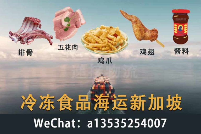 (冷冻排骨、五花肉、鸡翅鸡脚、家乡自制酱料）海运新加坡-冷链-18度