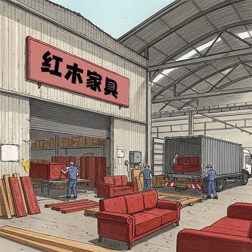 中国国内的家具厂仓库