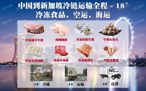 新加坡海运拼箱冷冻货物门到门