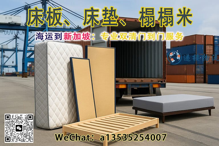 从中国海运床板、床垫、榻榻米到新加坡：专业双清门到门服务