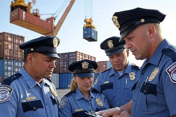 美国海关查验货物现场