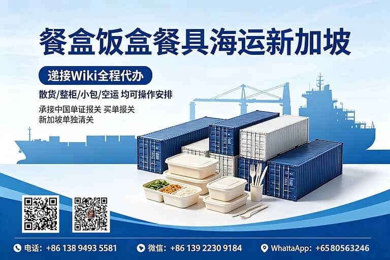 Chinese sea freight lunch boxes to Singapore