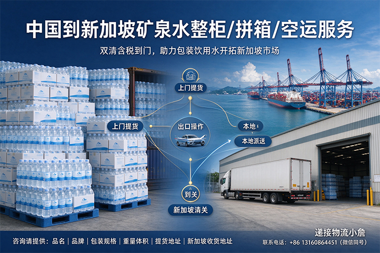 【整柜/拼箱】矿泉水海运/空运到新加坡双清含税到门 【整柜/拼箱】矿泉水海运/空运到新加坡双清含税到门
